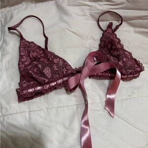 Frederick's of Hollywood 2 Lace Bralettes and skirt in Pink.